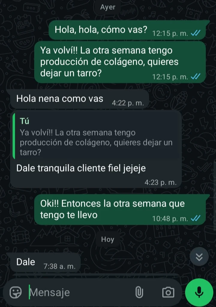 Conversación real con cliente Oceánica