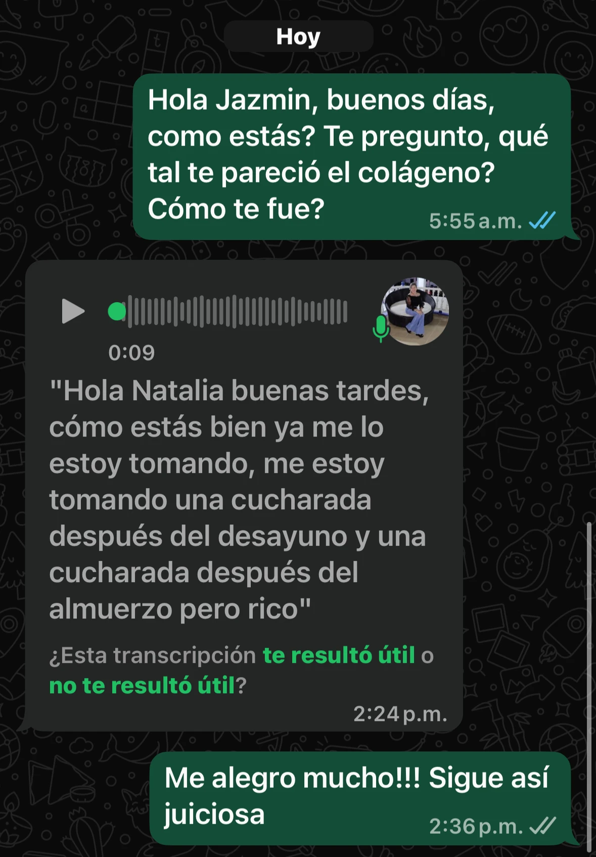 Conversación real con cliente Oceánica