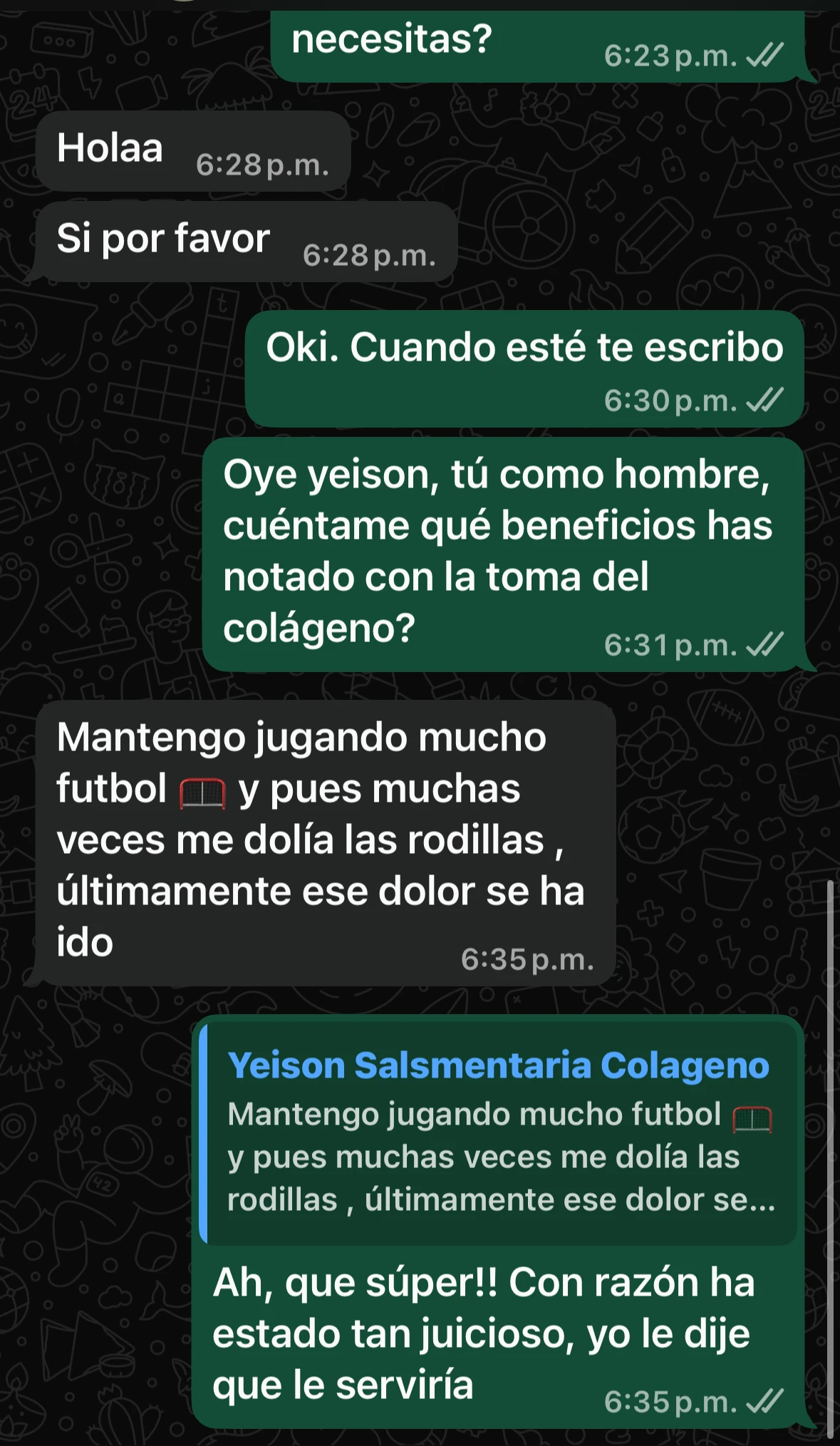Conversación real con cliente Oceánica