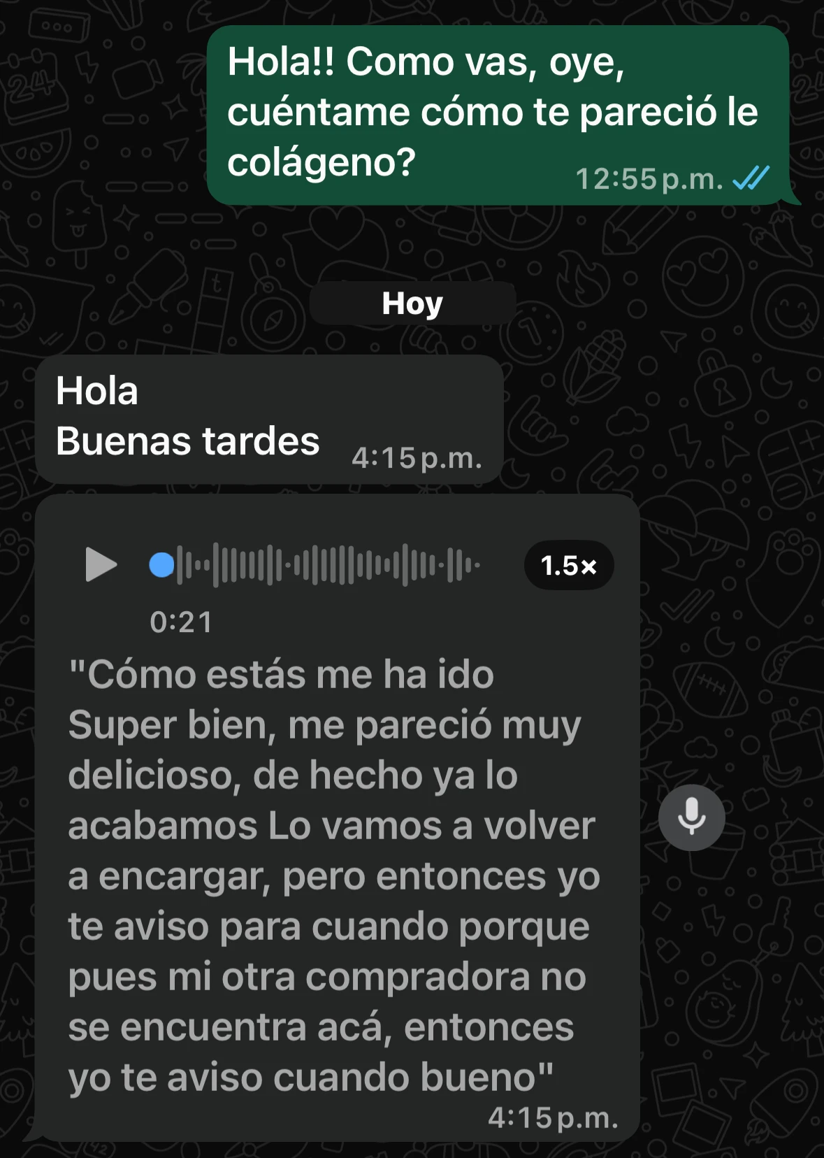 Conversación real con cliente Oceánica