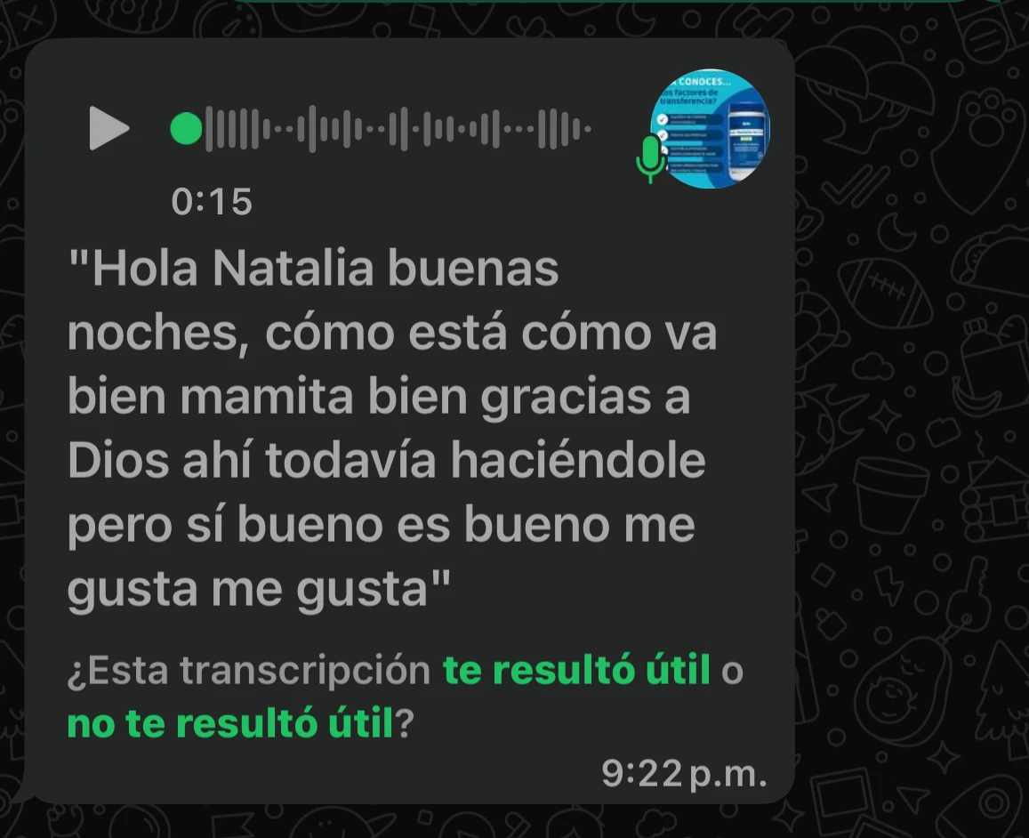 Conversación real con cliente Oceánica
