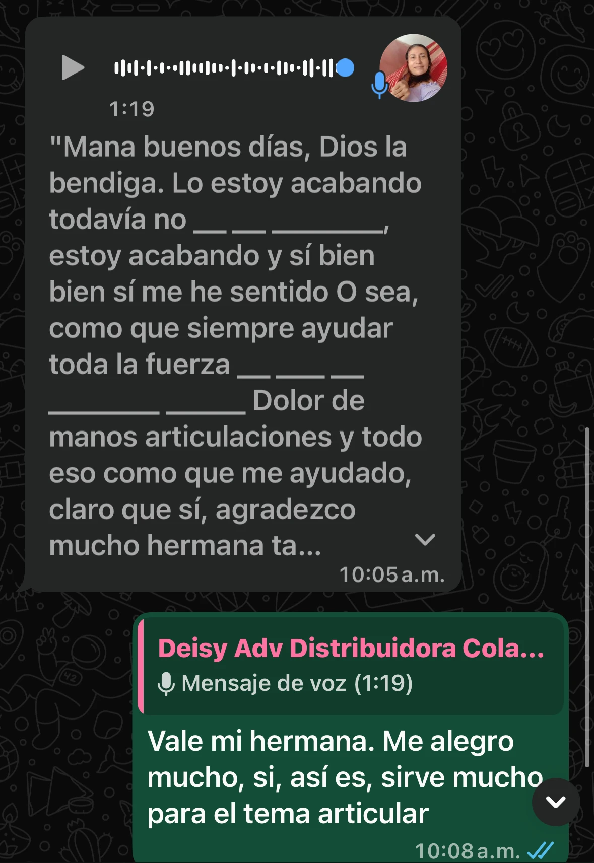 Conversación real con cliente Oceánica